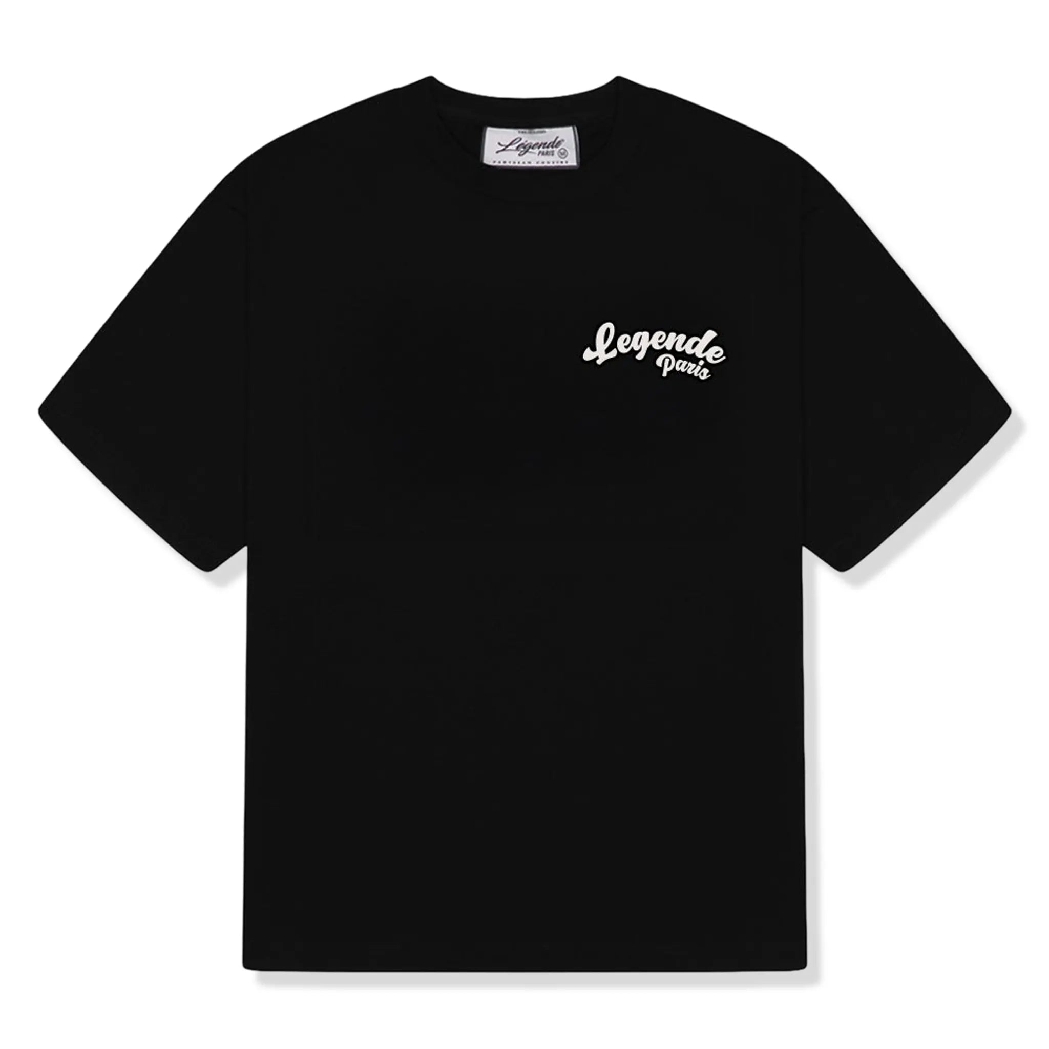 Front View of Légende Paris Ice Cream Black T Shirt LPTEE171